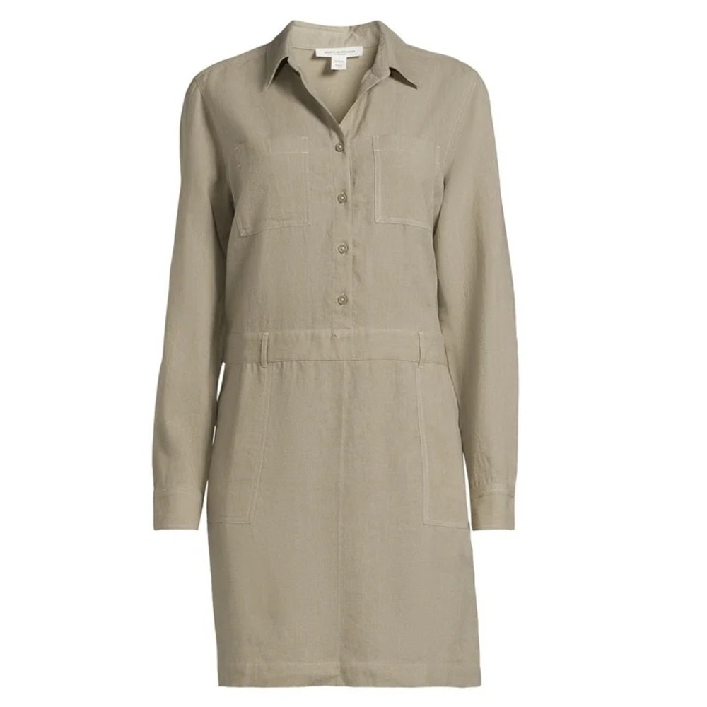 beachlunchlounge Khaki Long Sleeve Dress size small